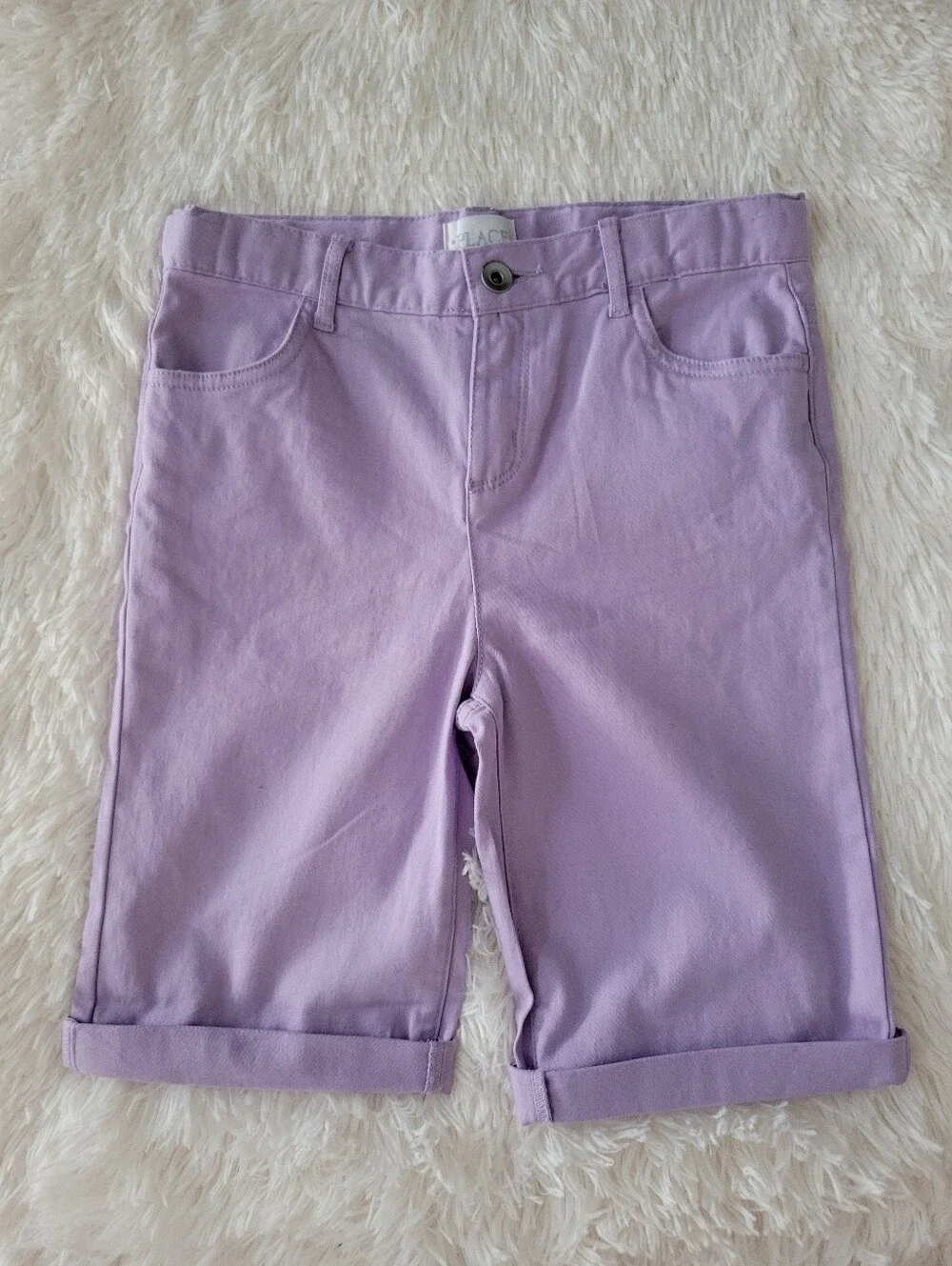 Children's Place Bundle 3 Bermeda Shorts Olive, Teal, Purple Girls Size 14 Slim